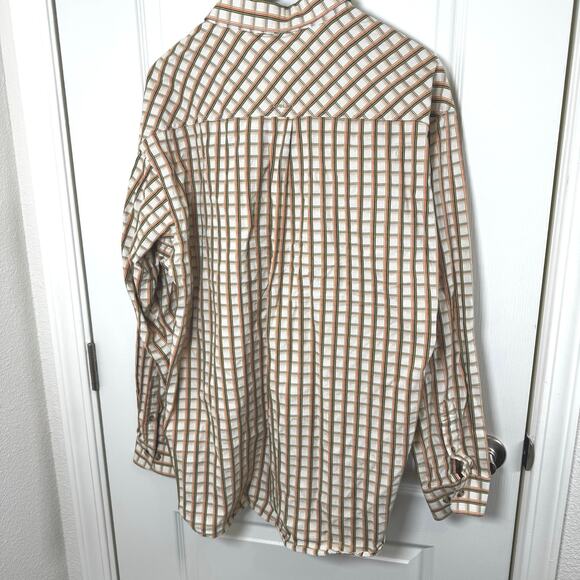 Ariat Button Down Vented Long Sleeve Men’s XL Shirt Checkered Pocket Western - Picture 2 of 16